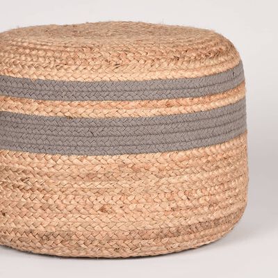 Pouf Rond En Jute Tressé