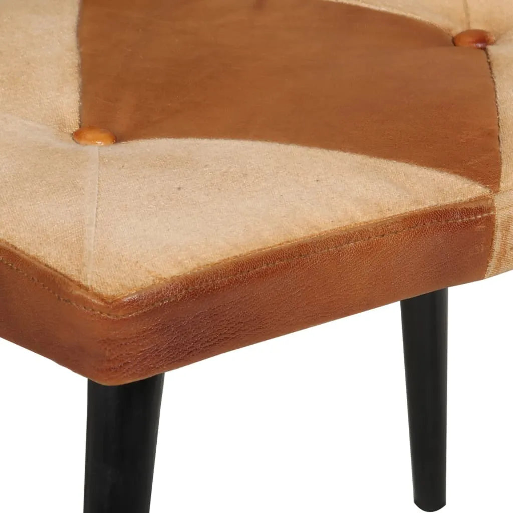 Fauteuil Cuir avec Repose-pieds