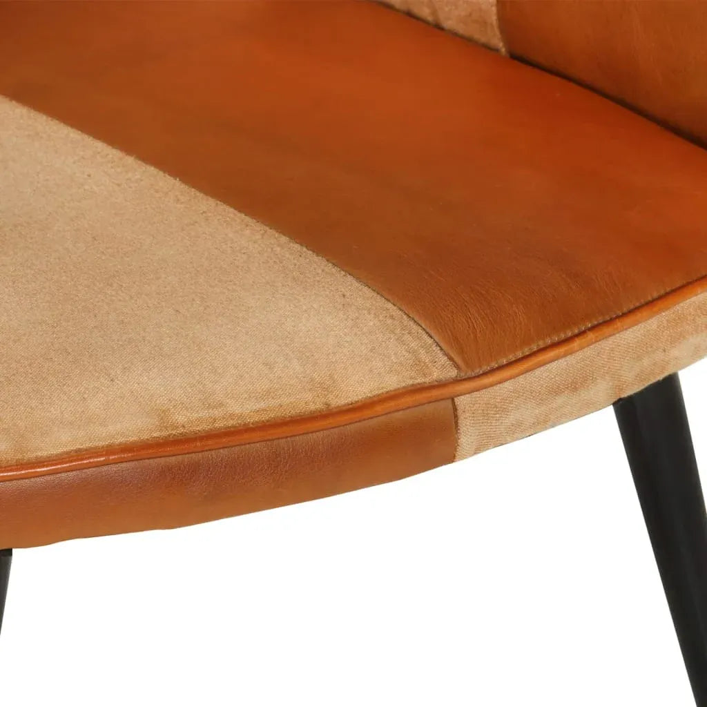 Fauteuil Cuir avec Repose-pieds