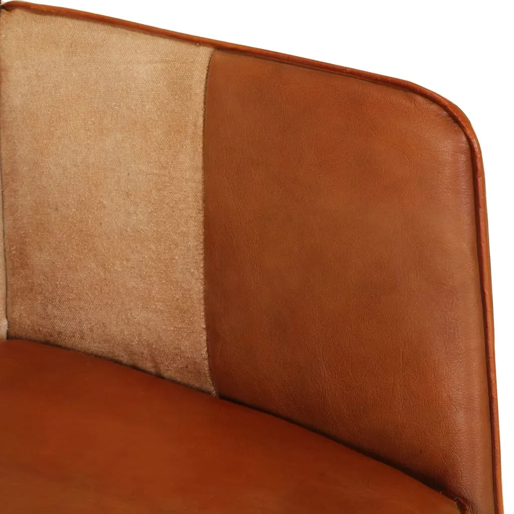 Fauteuil Cuir avec Repose-pieds