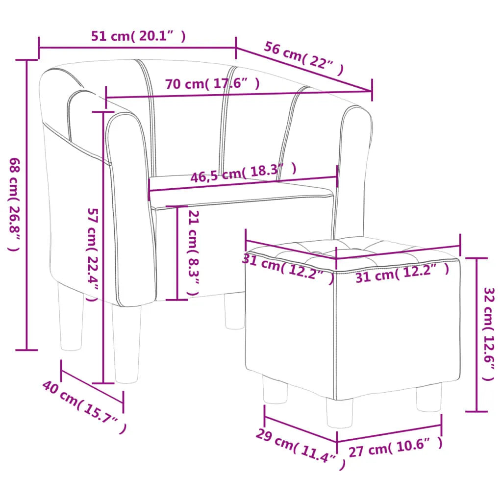 Fauteuil Salon avec Repose-pieds