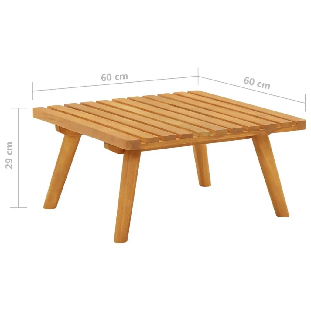 Repose-pieds en bois d’acacia avec coussin