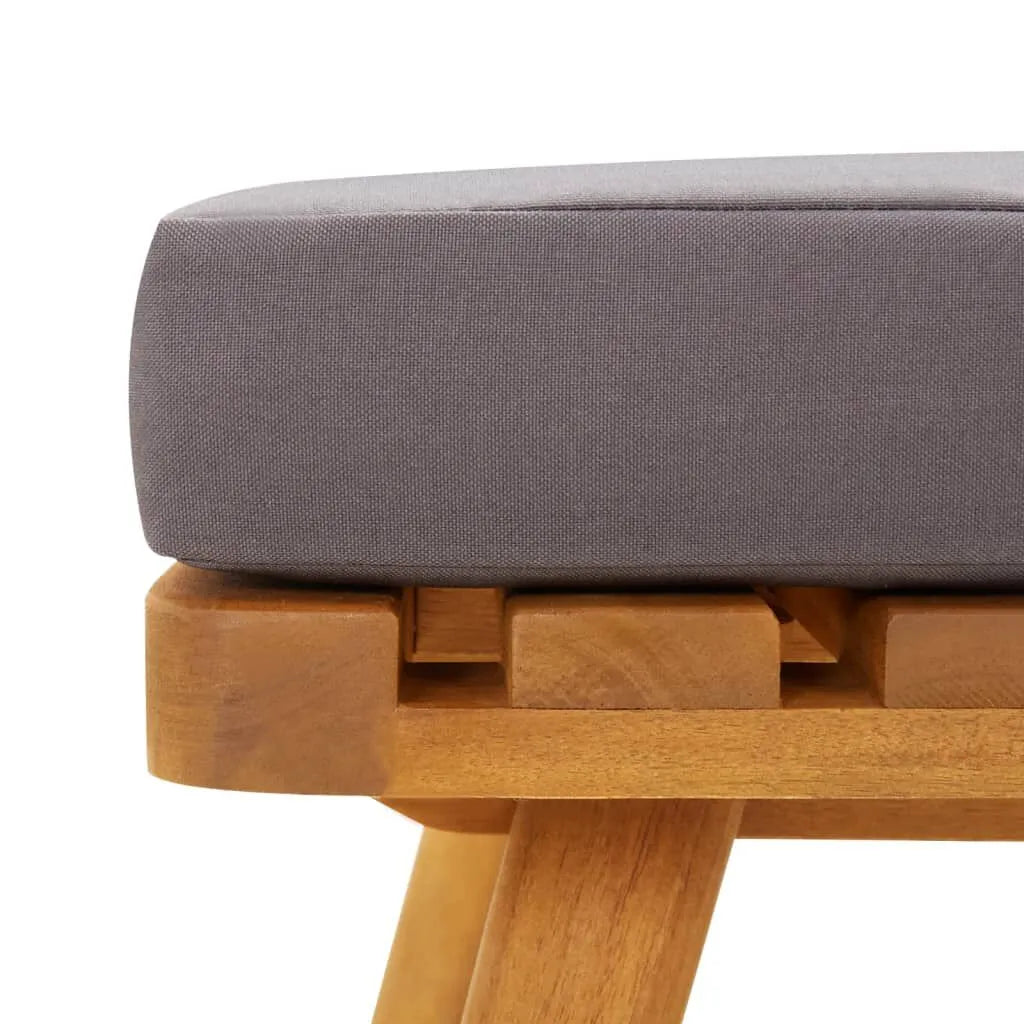 Repose-pieds en bois d’acacia avec coussin