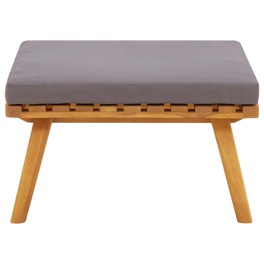 Repose-pieds en bois d’acacia avec coussin