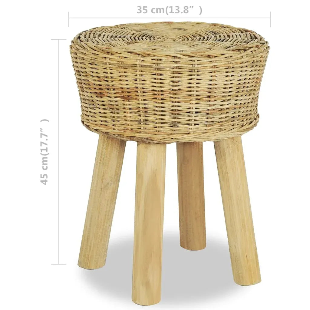 Repose-pieds en Rotin