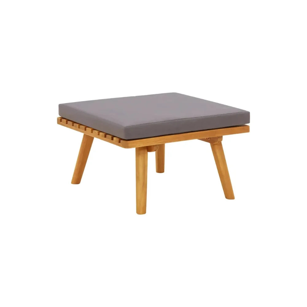 Repose-pieds en bois d’acacia avec coussin