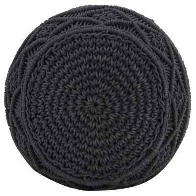 Pouf Tricot Noir | Modèle 2