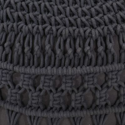 Pouf Tricot Noir | Modèle 1