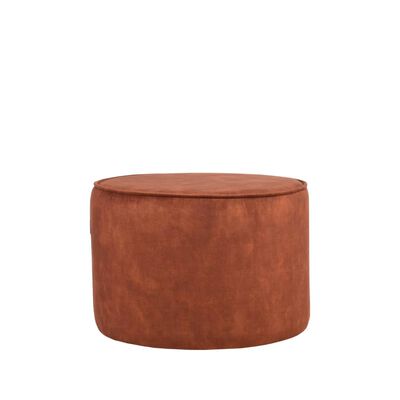 Pouf Velours Terracotta