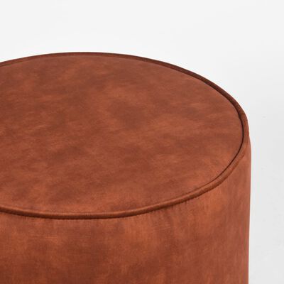 Pouf Velours Terracotta