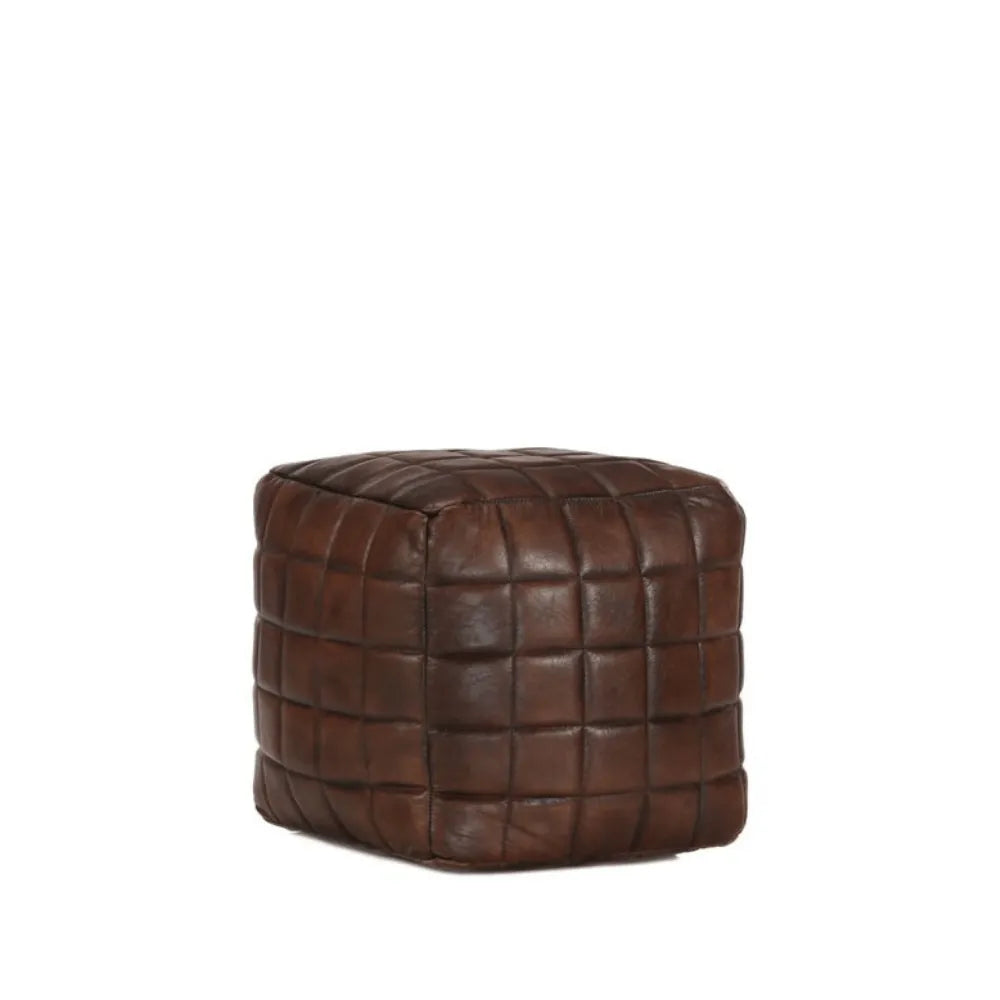 Pouf Cuir Couture