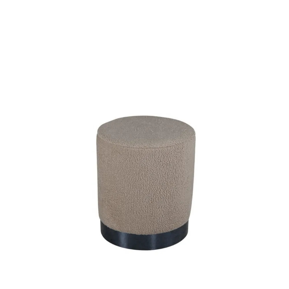 Pouf Tabouret Beige & Noir