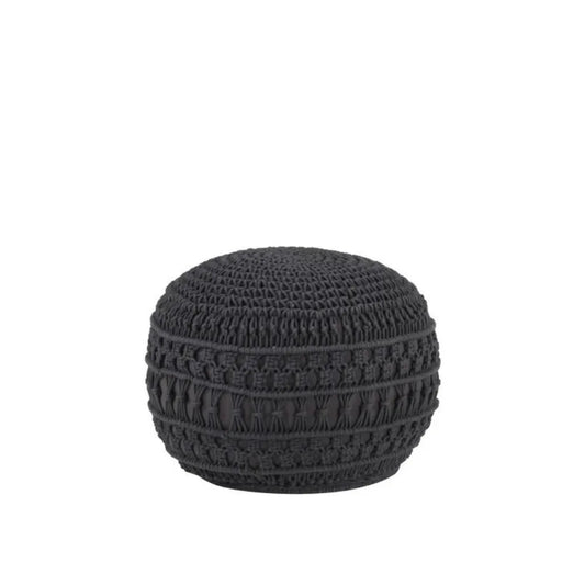 Pouf Tricot Noir | Modèle 1