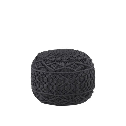 Pouf Tricot Noir | Modèle 2