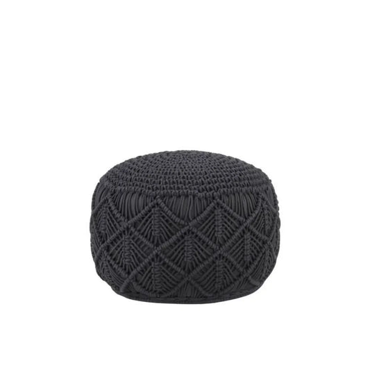 Pouf Tricot Noir | Modèle 3