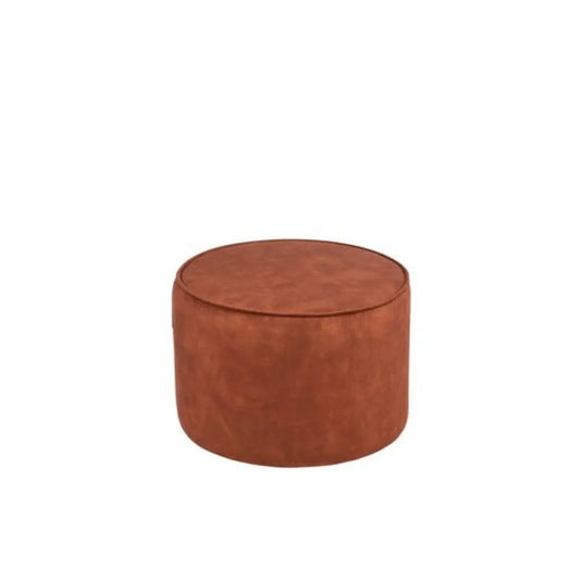 Pouf Velours Terracotta