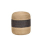 Pouf en Jute Bicolore Gris Foncé