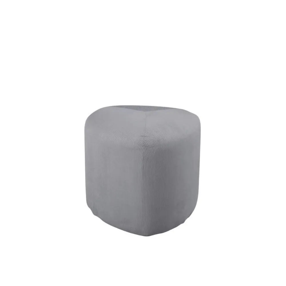 Pouf en Velours Gris