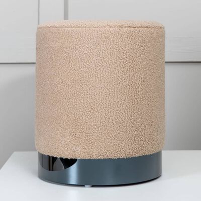 Pouf Tabouret Beige & Noir