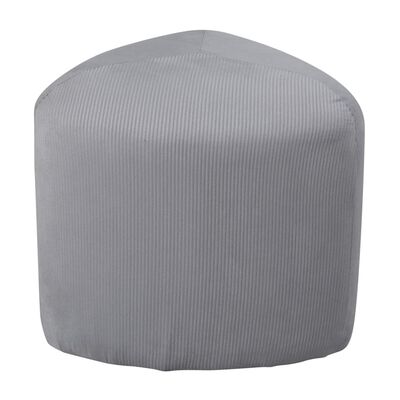 Pouf en Velours Gris