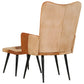 Fauteuil Cuir avec Repose-pieds