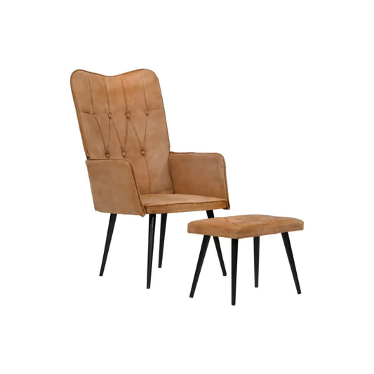 Fauteuil & Repose-pieds Vintage