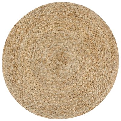 Pouf en Jute Bicolore Gris Clair