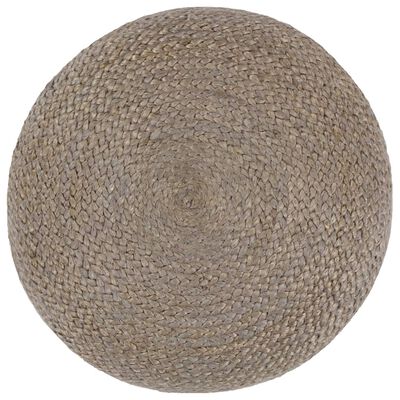 Pouf Rond Gris en Jute