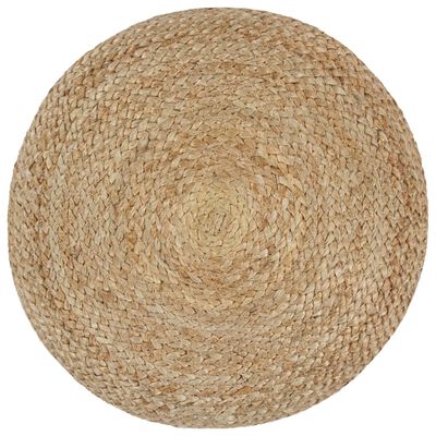 Pouf en Jute Bicolore Gris Foncé