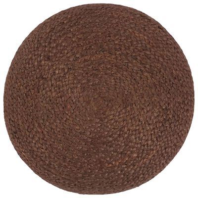 Pouf Rond Marron en Jute