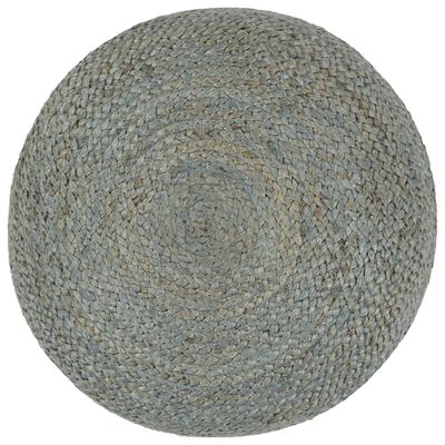 Pouf Rond Vert Olive en Jute