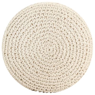 Pouf Tricot Blanc | Modèle 3