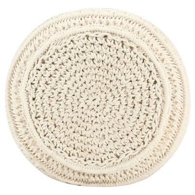 Pouf Tricot Blanc | Modèle 3