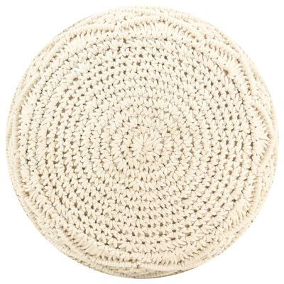 Pouf Tricot Blanc | Modèle 2