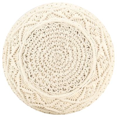 Pouf Tricot Blanc | Modèle 2