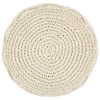 Pouf Tricot Blanc | Modèle 1