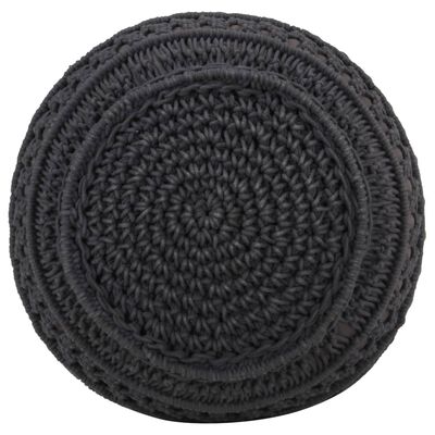 Pouf Tricot Noir | Modèle 1