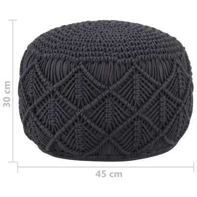 Pouf Tricot Noir | Modèle 4